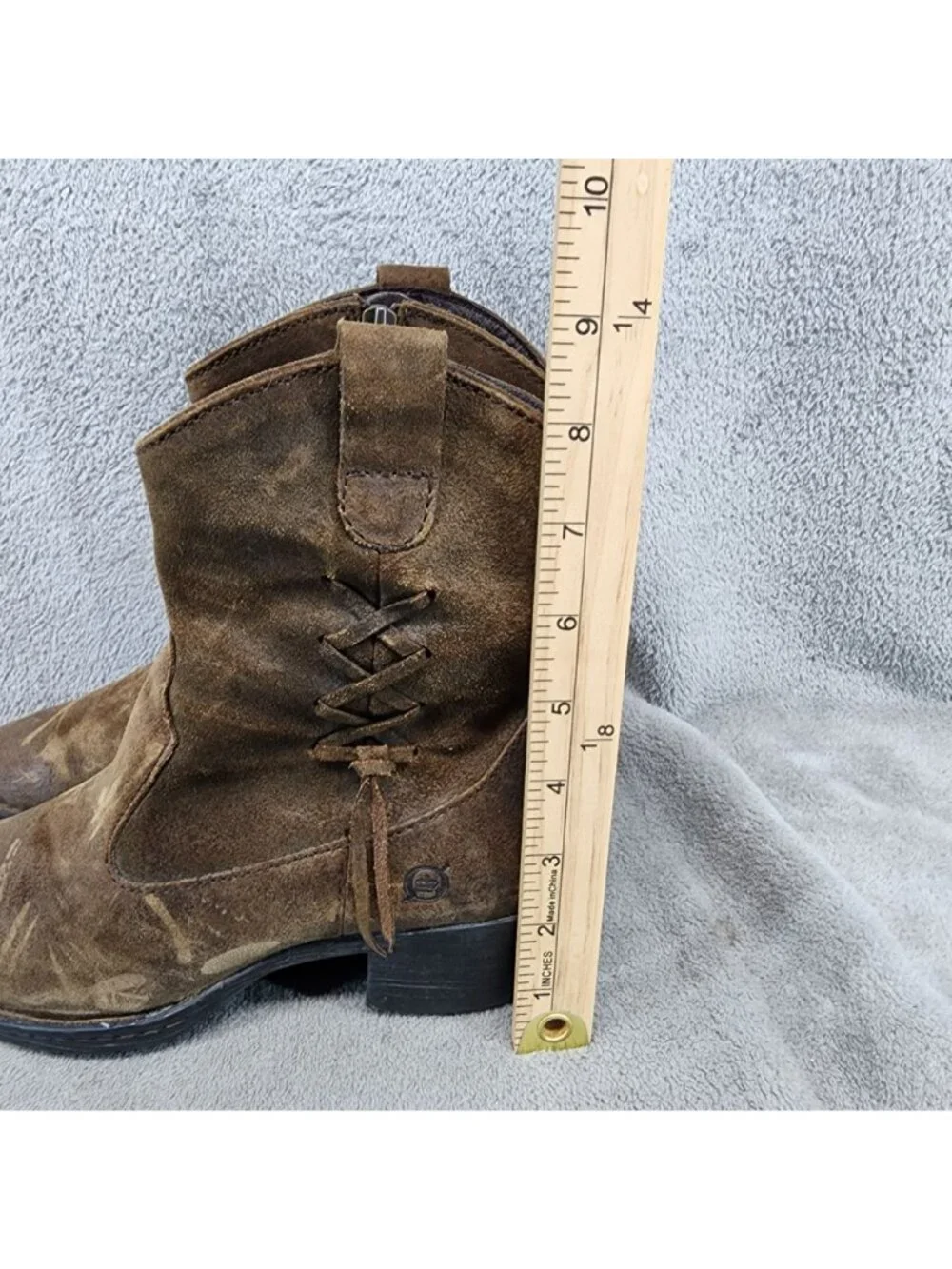 Born Boots Womens Size 8 M/W Brown Leather Ankle Booties *Read*